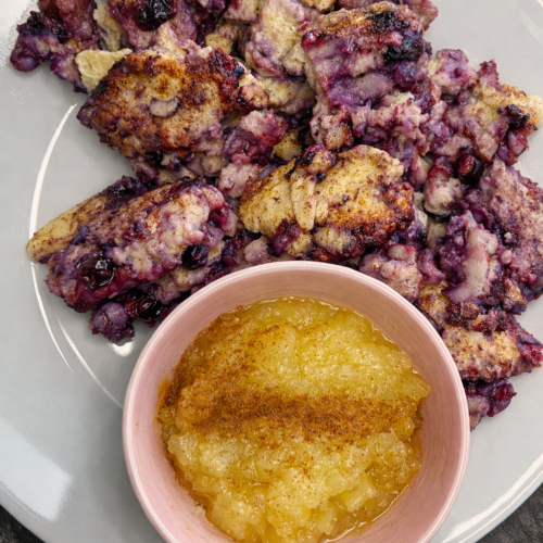 topfenschmarren mit heidelbeeren